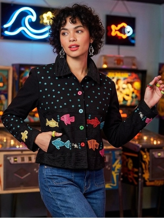 Jackets & Blazers - Vintage Anage Under the Sea Jacket